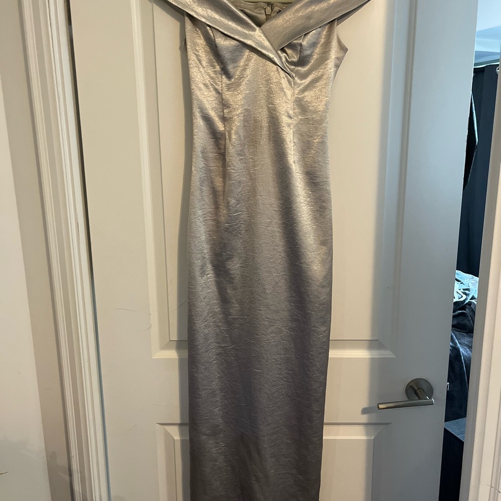Marciano Strapless Silver Dress